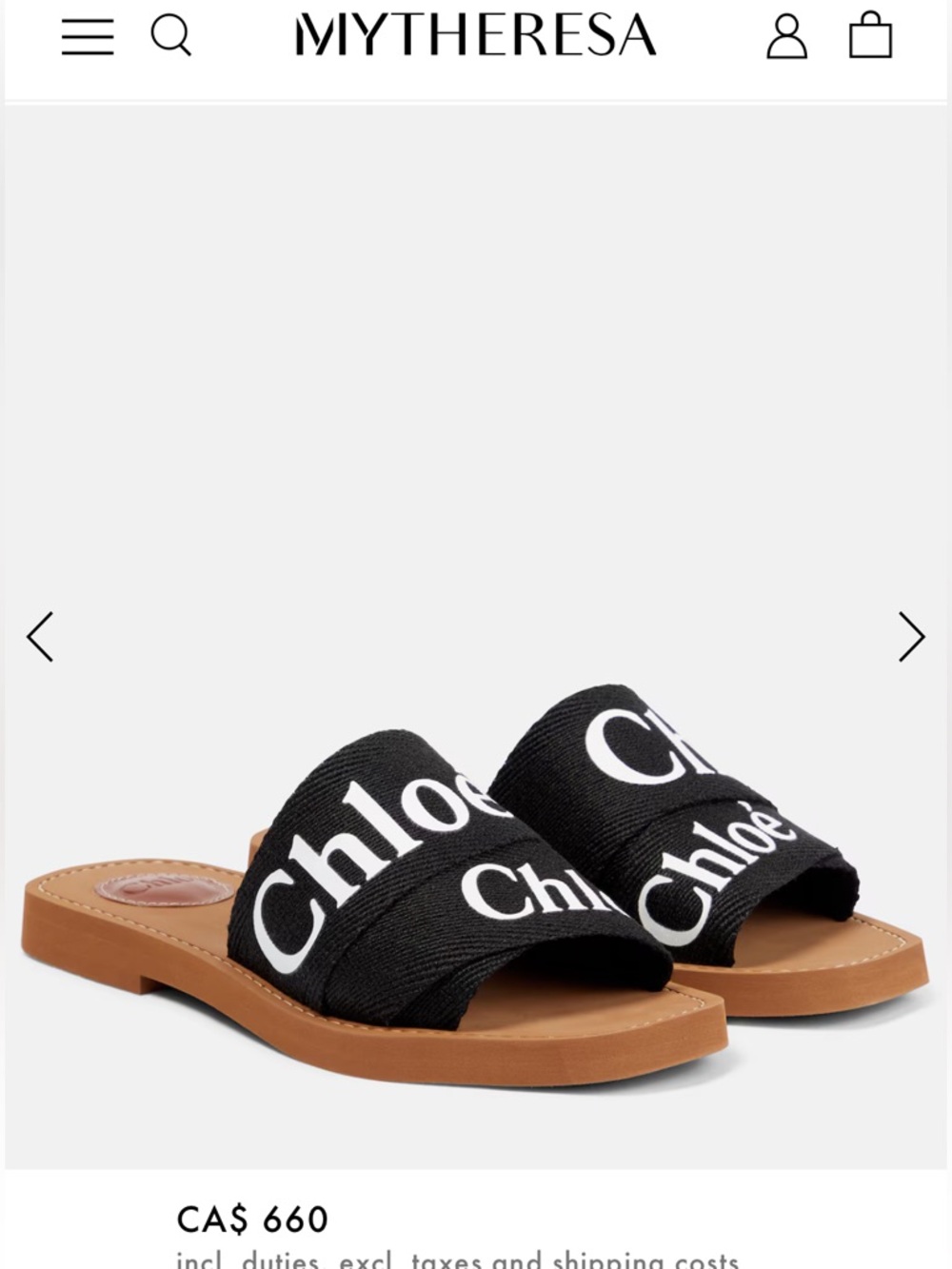 Authentic Chloe woody sandals